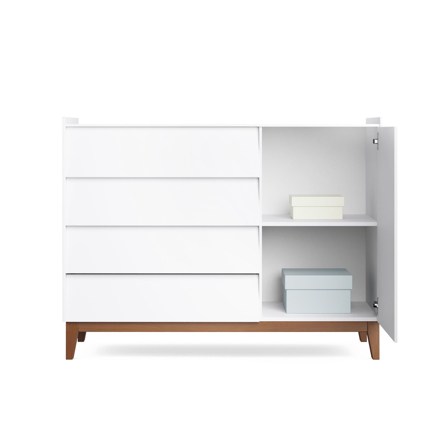 Cômoda Infantil Branco com Porta Nordic