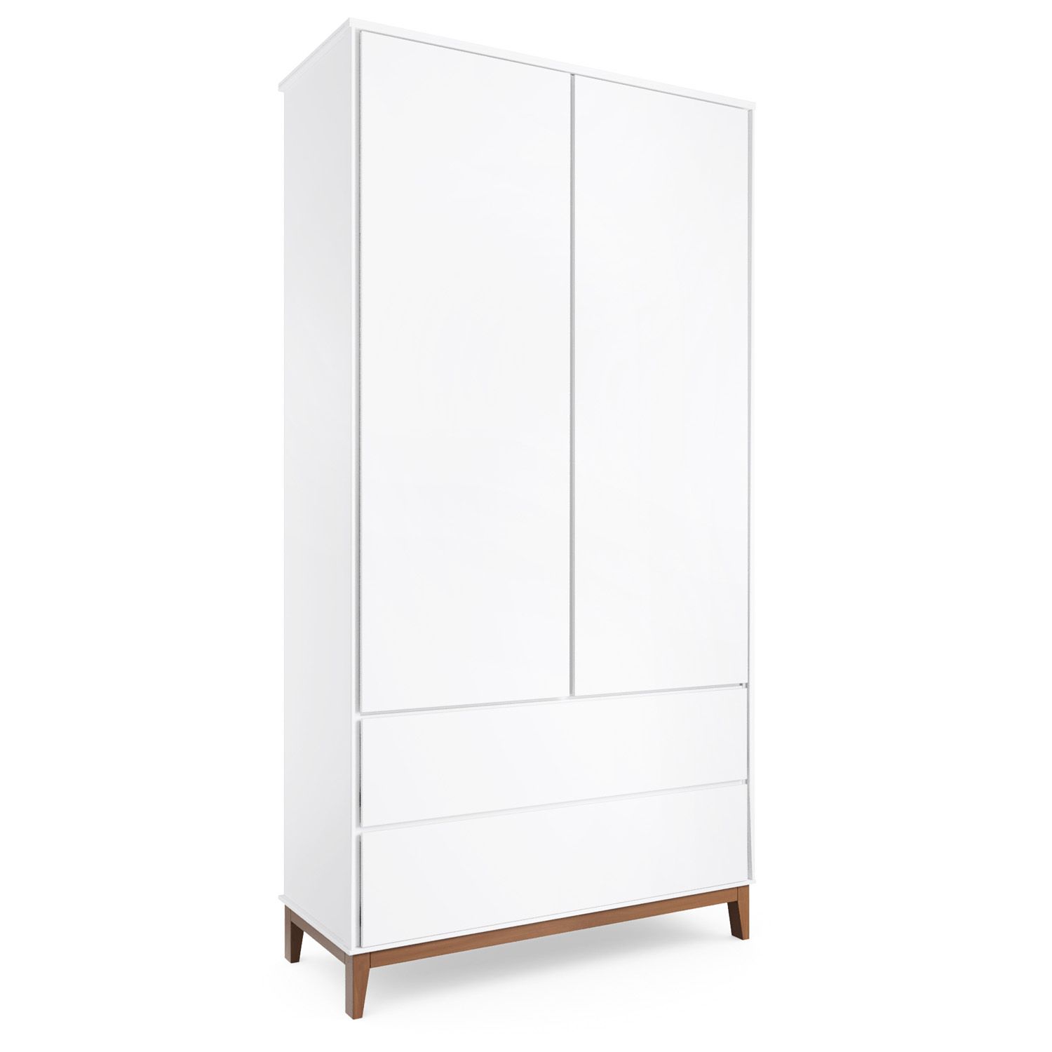 Guarda Roupa Infantil Branco 2 Portas Nordic