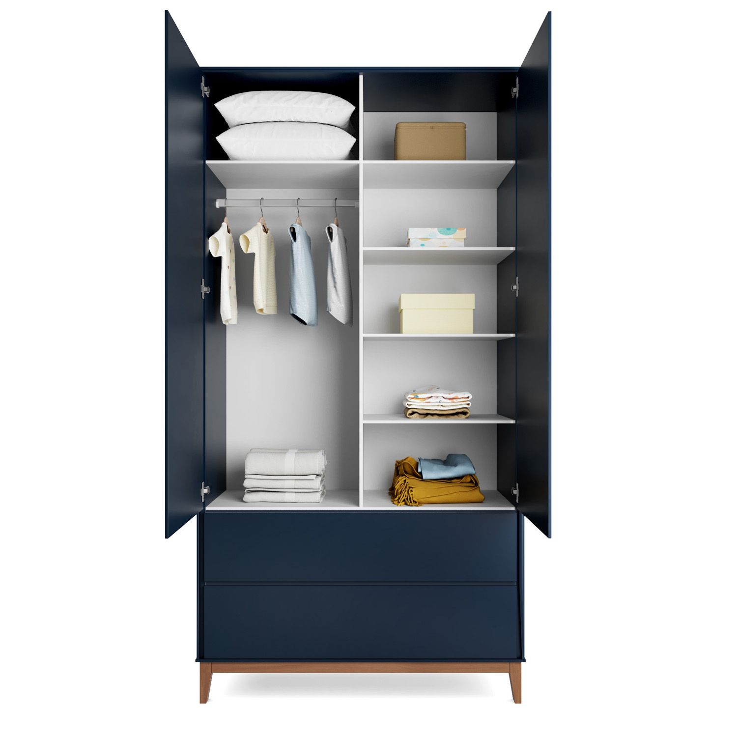 Guarda Roupa Infantil Branco 2 Portas Nordic