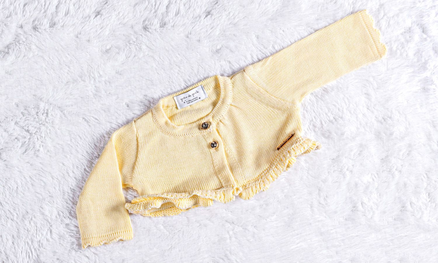 Bolerinho Tricot Amarelo Creme