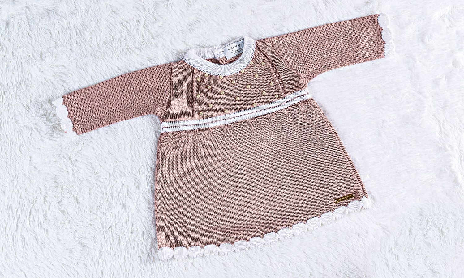 Vestido Tricot com Pérolas Verde