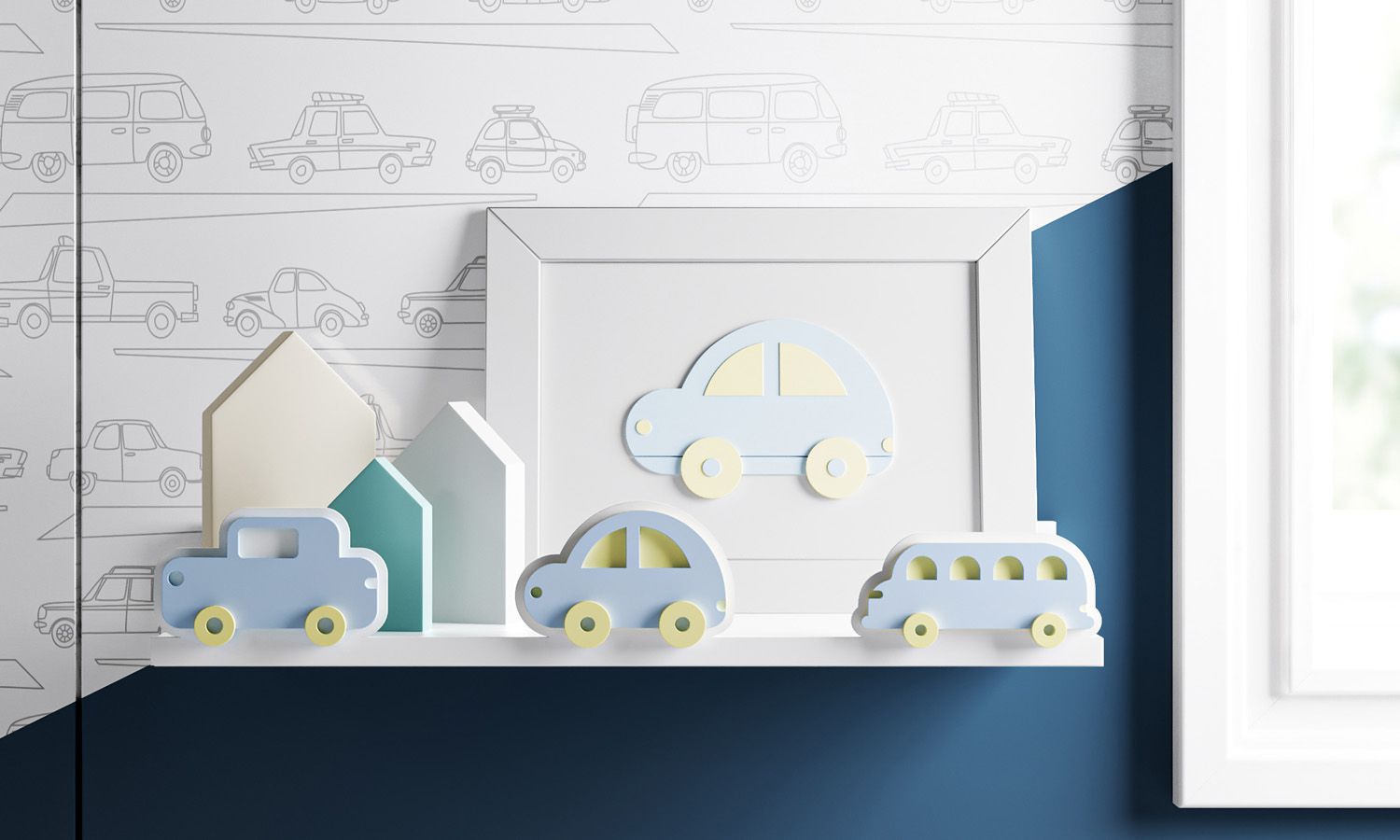 Prateleira MDF Carrinhos