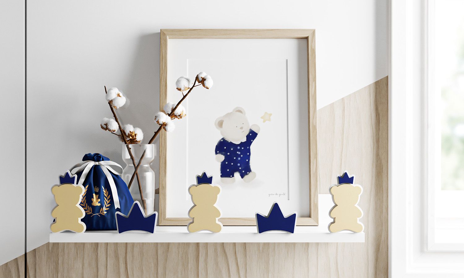 Prateleira MDF Urso Teddy Realeza