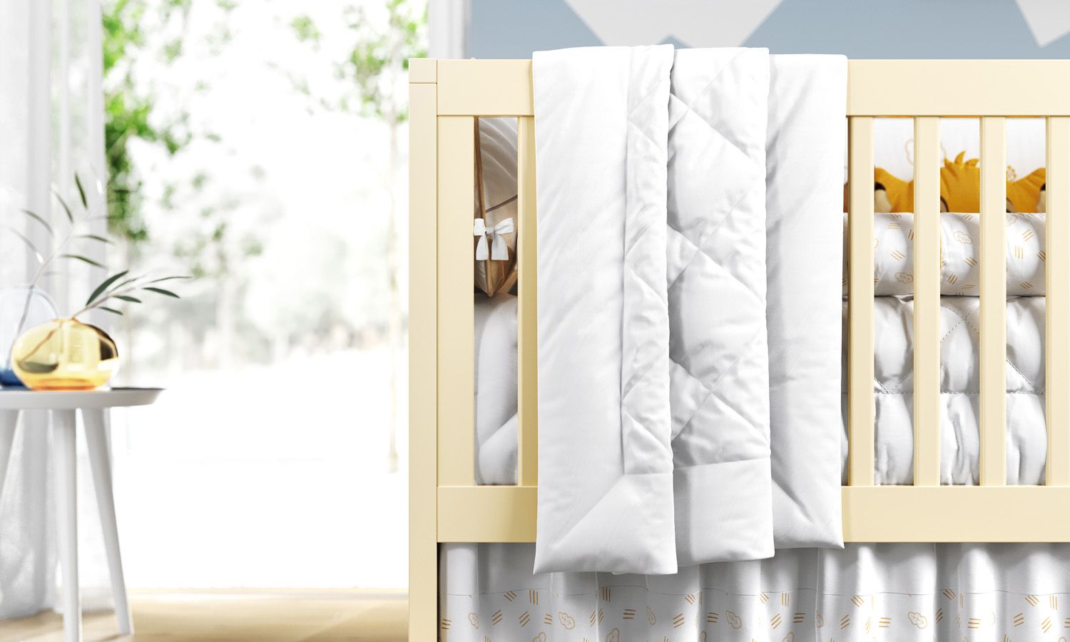 Edredom de Berço Matelado Branco