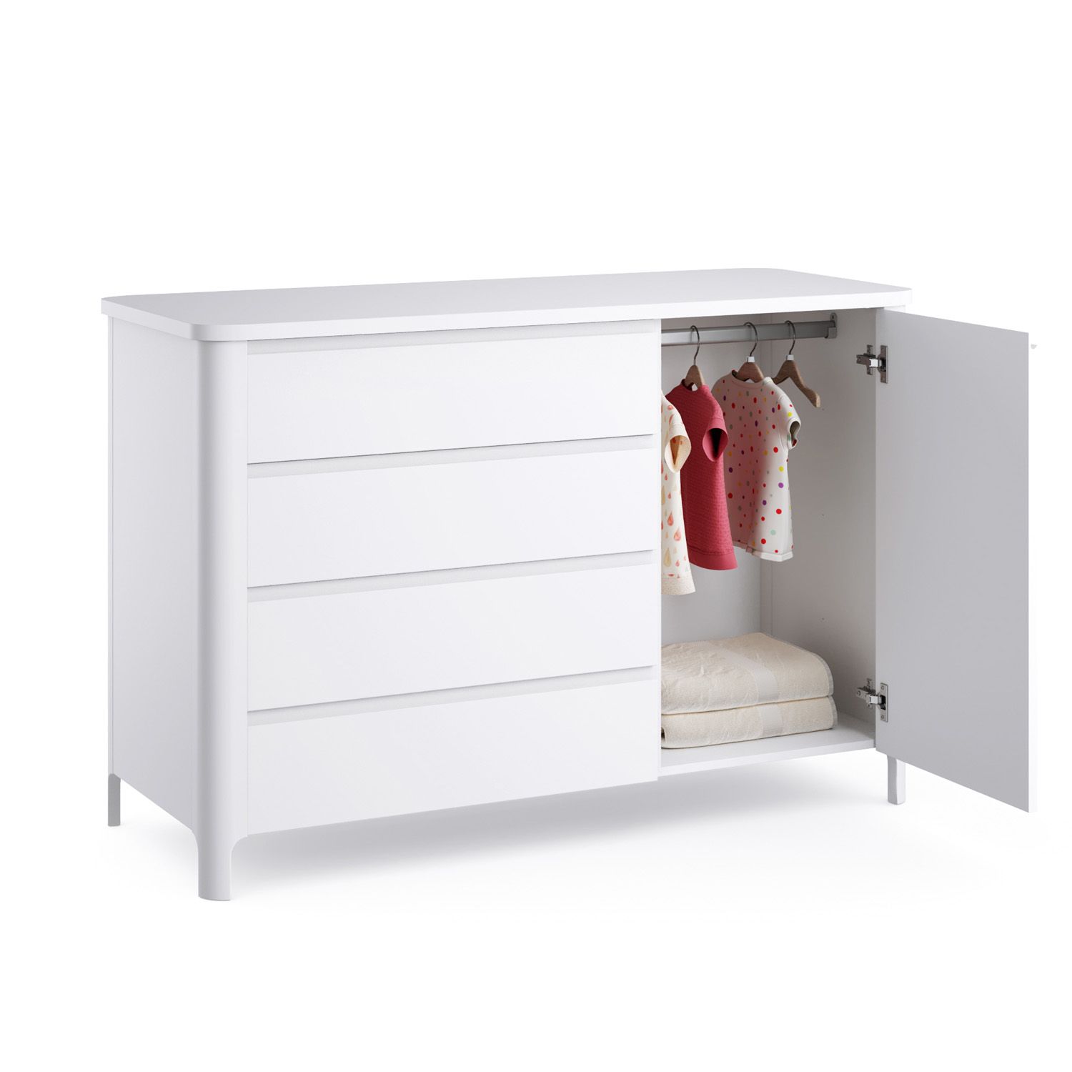 Cômoda Infantil Branco com Porta Bloom