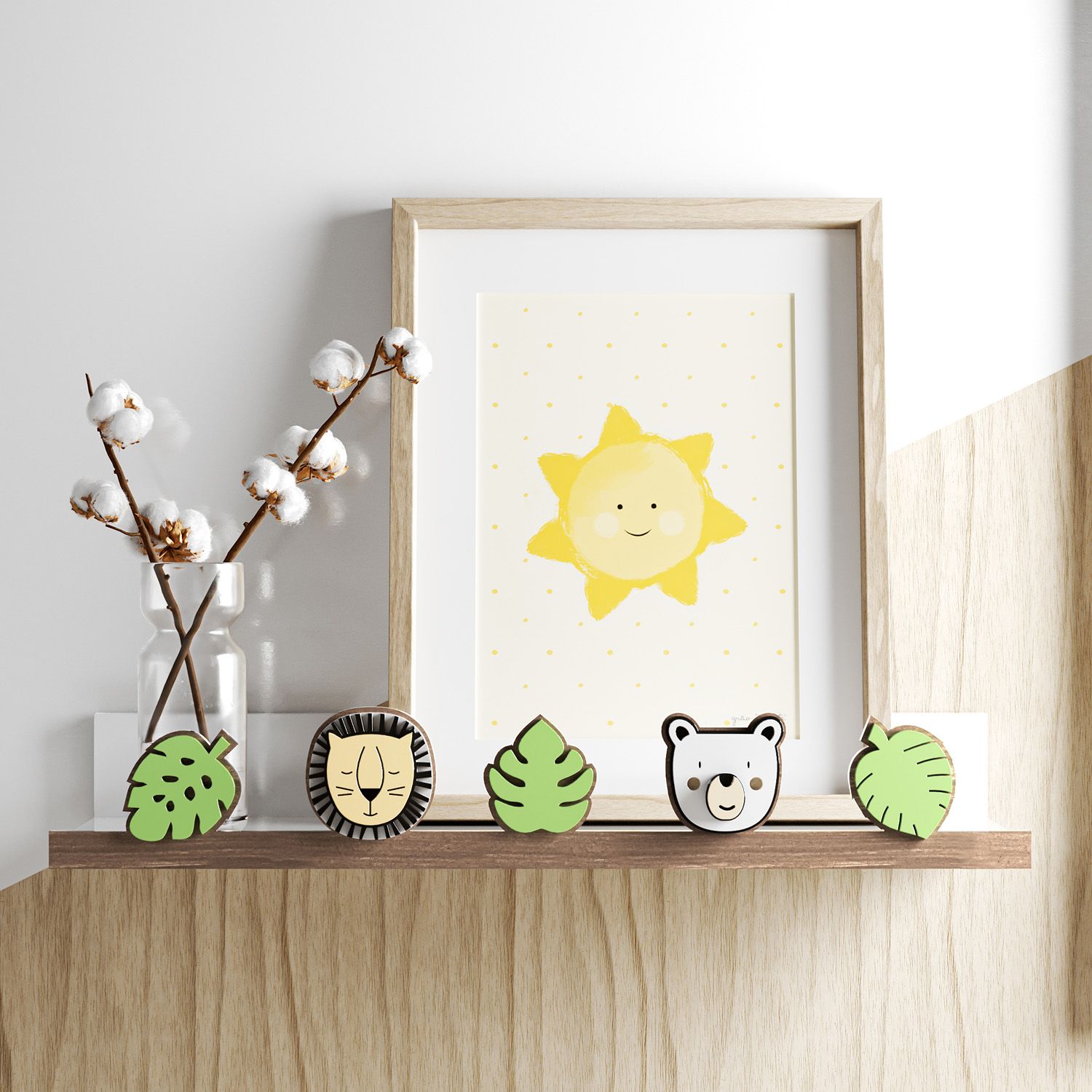 Prateleira MDF Amiguinhos da Floresta