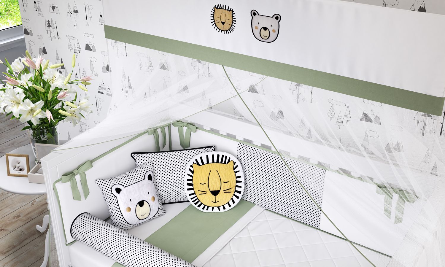 Kit Berço Amiguinhos da Floresta