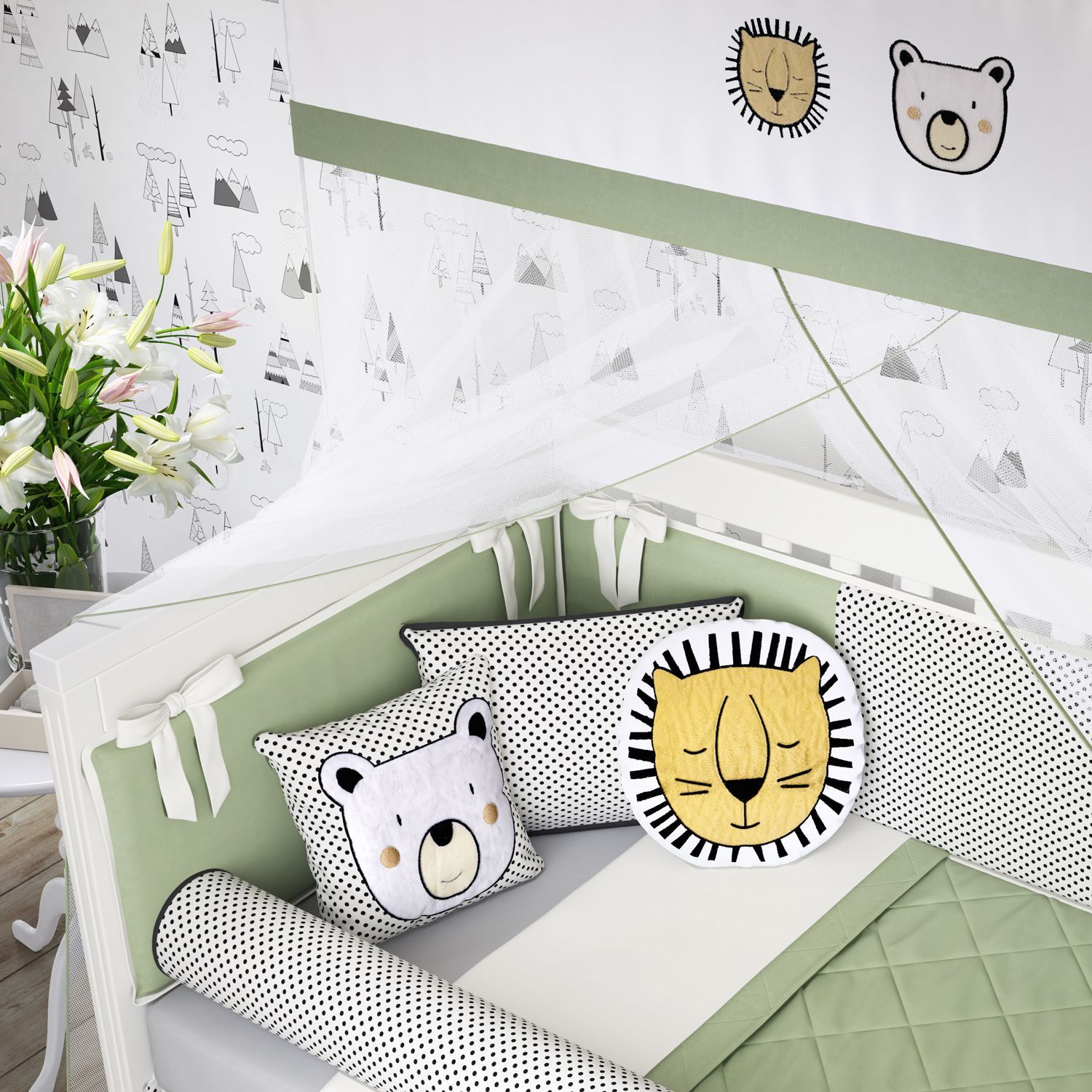 Kit Berço Amiguinhos da Floresta