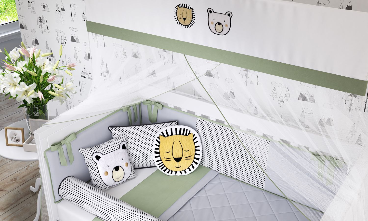 Kit Berço Amiguinhos da Floresta