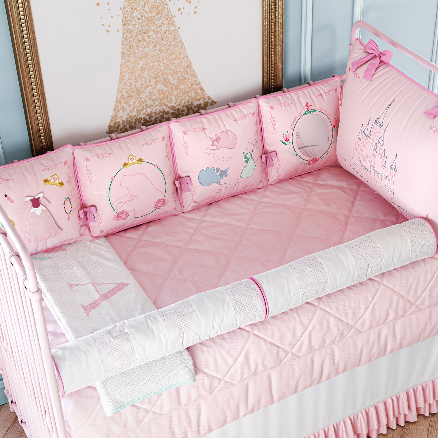 Kit Berço de Brincar Princesa Aurora