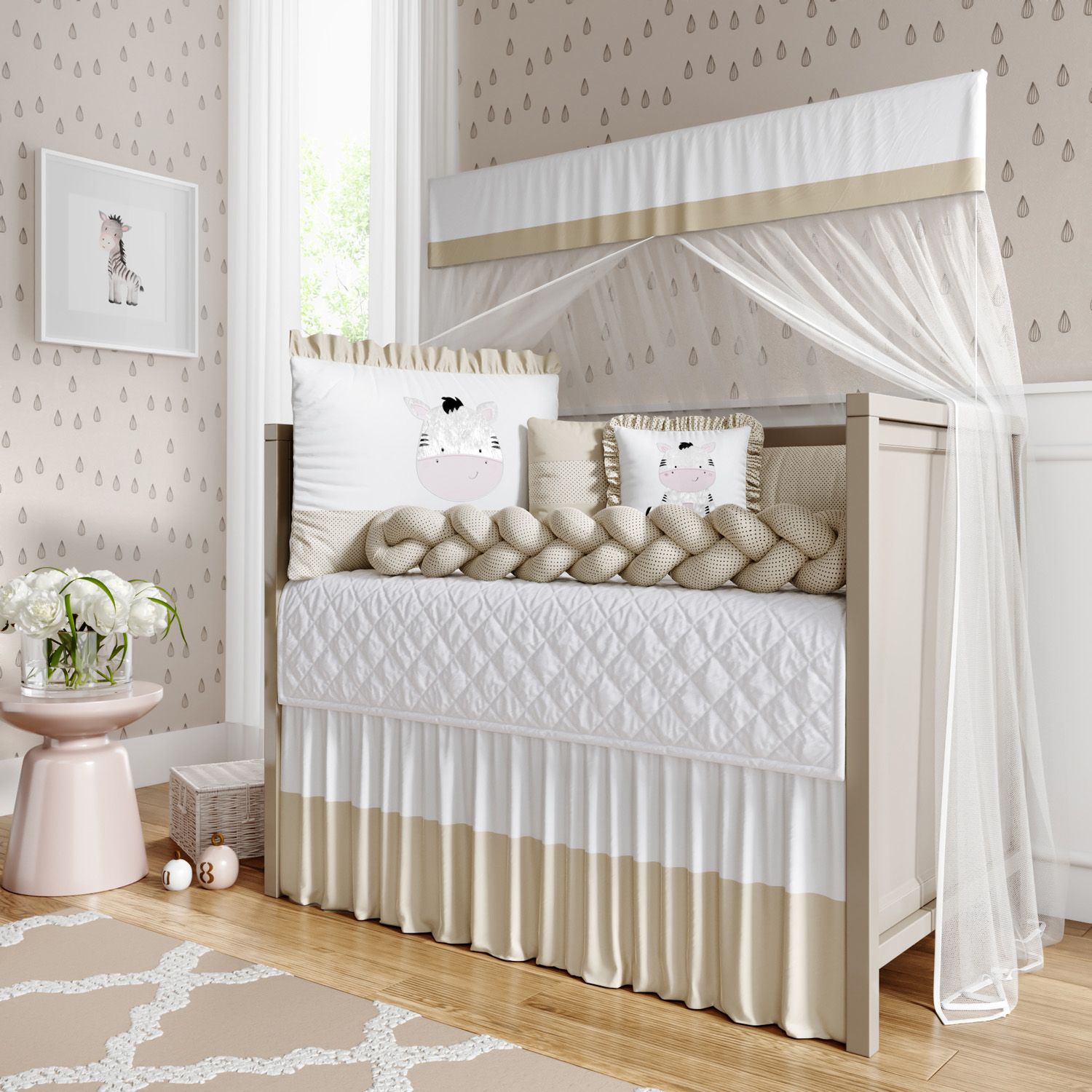 Kit Berço Trança Safári Zebrinha