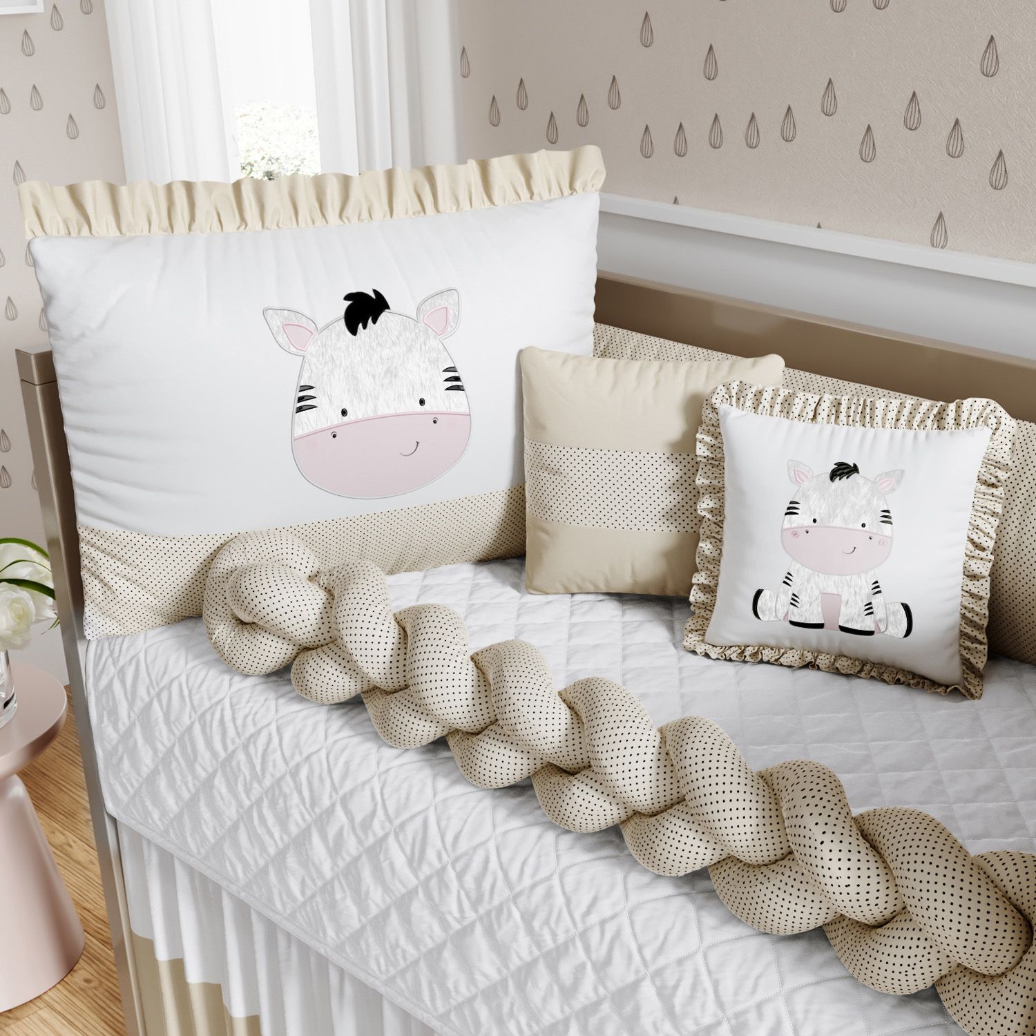 Kit Berço Trança Safári Zebrinha