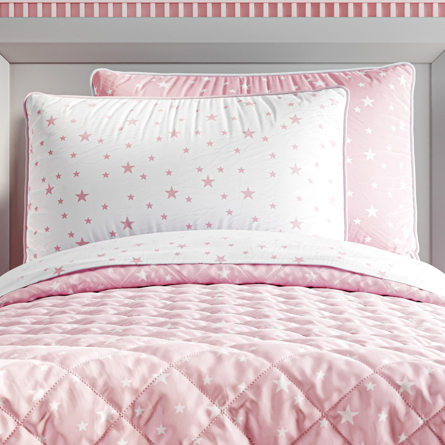 Kit Cama Infantil Solteiro Estrelinha Azul