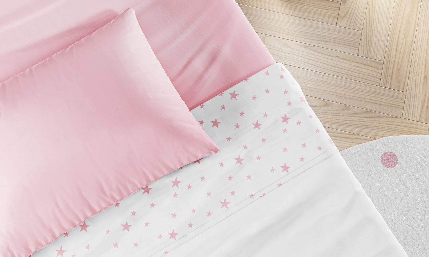 Kit Cama Infantil Solteiro Estrelinha Azul