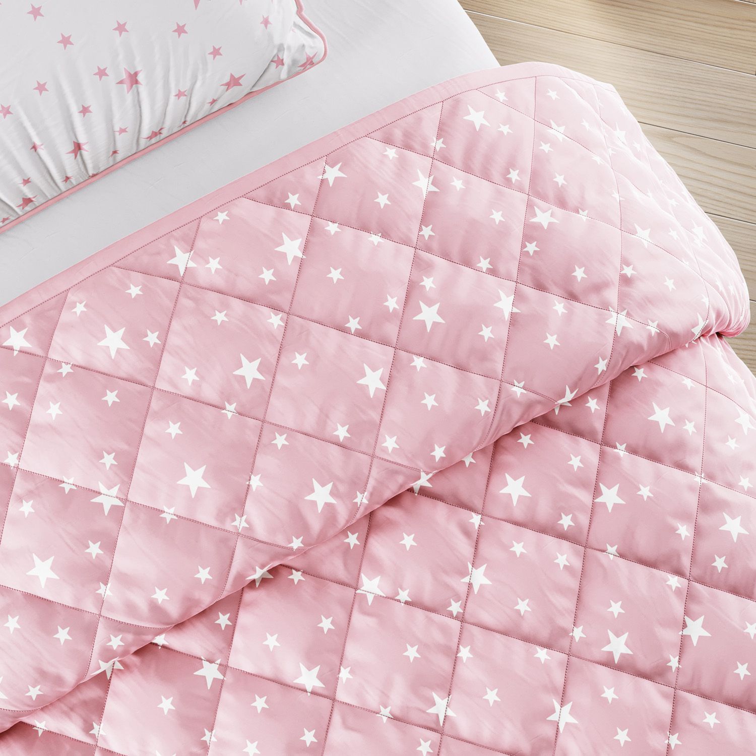 Edredom Infantil Solteiro Estrelinha Azul