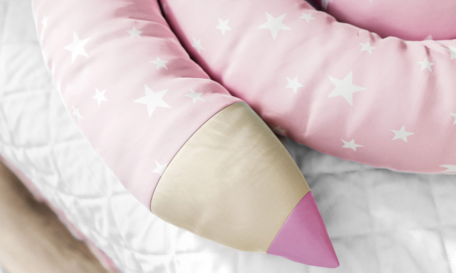 Kit Berço Rolinho Lápis Estrelinha Azul