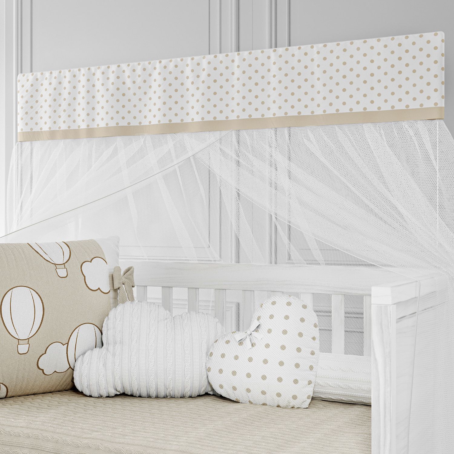 Mosquiteiro Poá Balão Bege