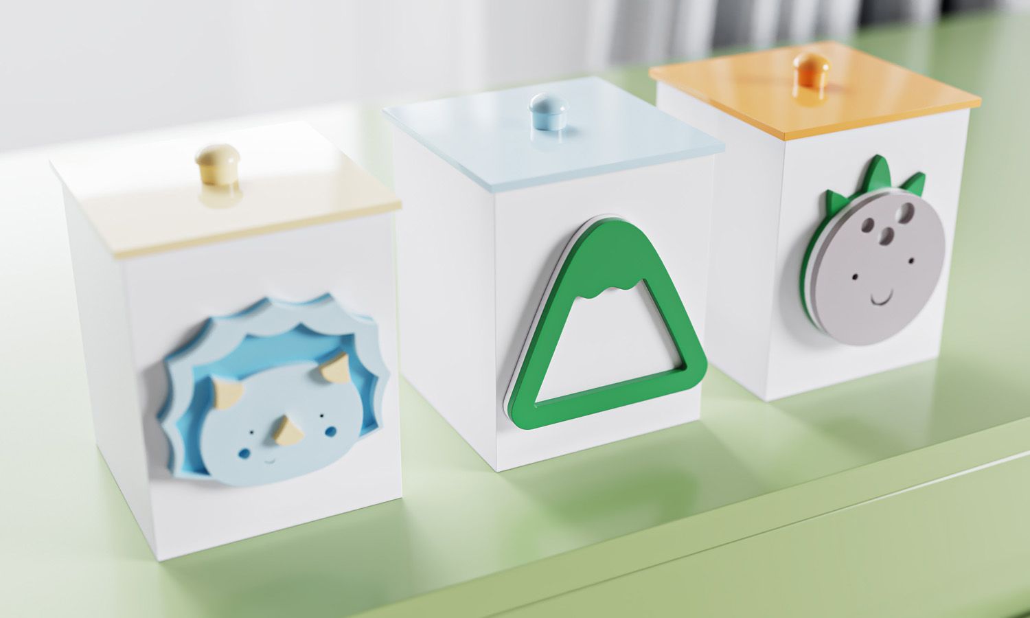 Jogo de Potes Amiguinhos Dino