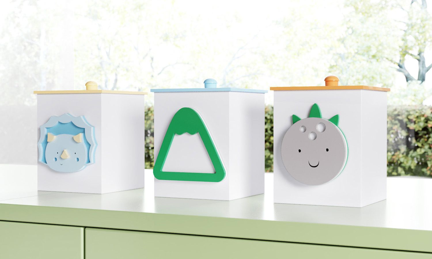 Jogo de Potes Amiguinhos Dino