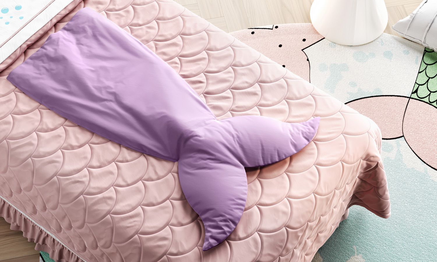 Kit Cama Infantil Solteiro Menina Sereia