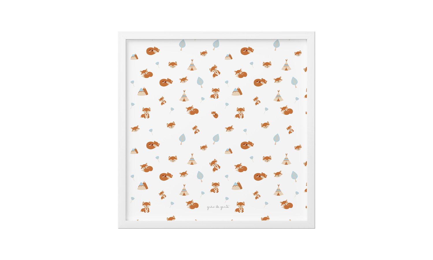 Quadro Raposinhas 18cm