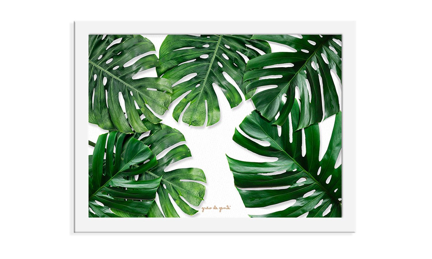 Quadro Folhagem Costela de Adão 60CM