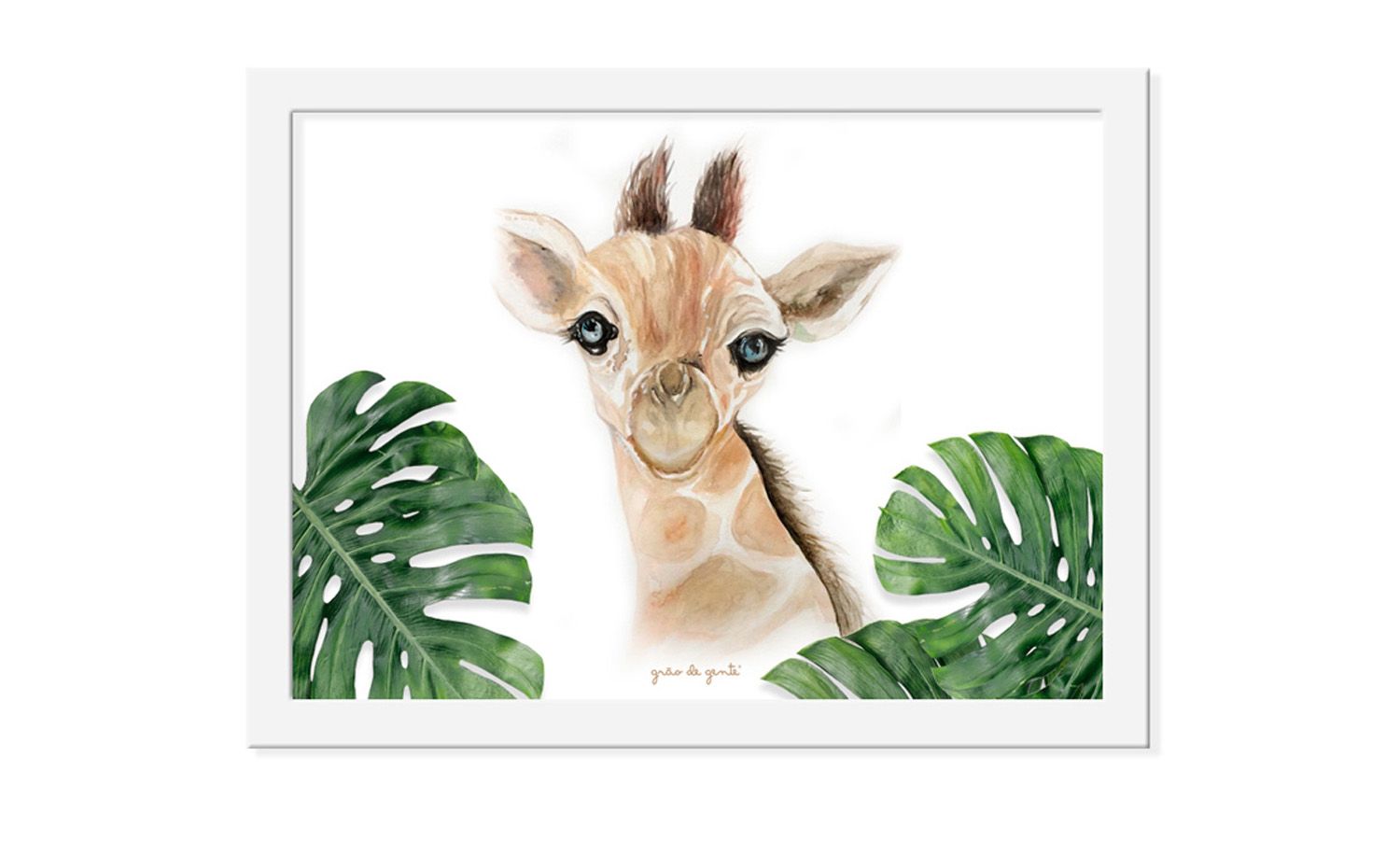 Quadro Girafa Safári Baby 46cm