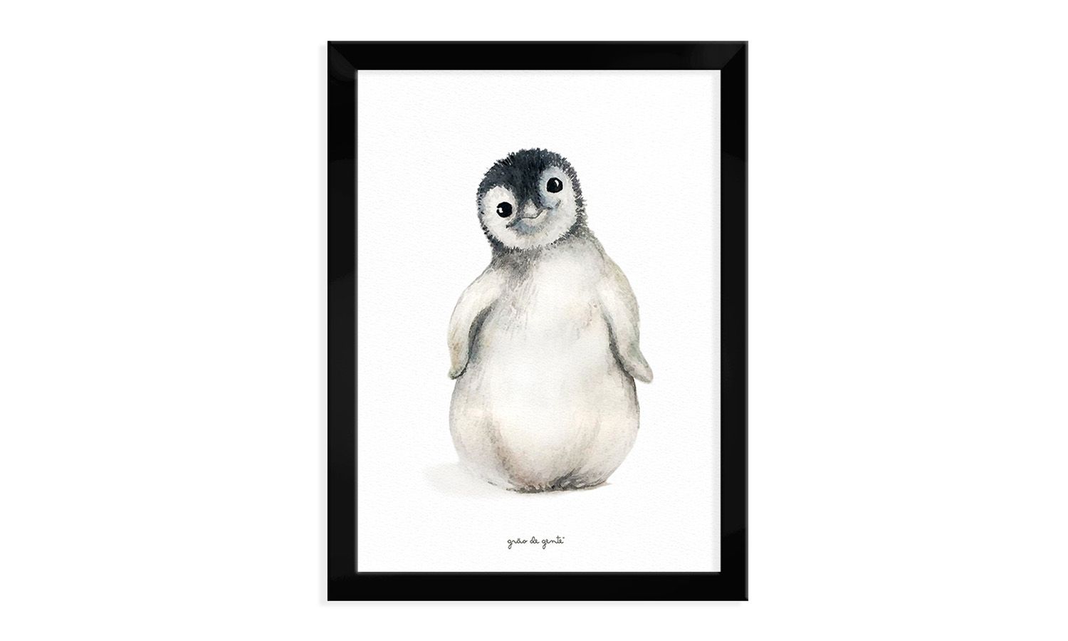 Quadro Pinguim Preto 40CM