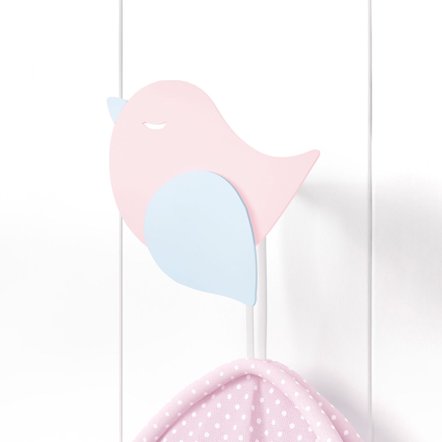 Cabideiro de Parede Passarinho Patchwork Rosa