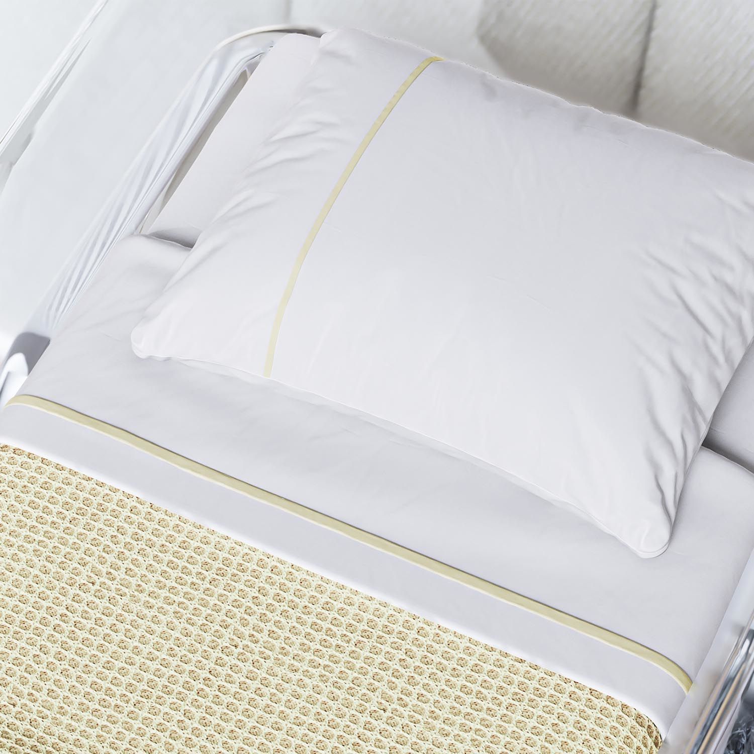 Jogo de Lençol Berço Maternidade Requinte Amarelo 300 Fios