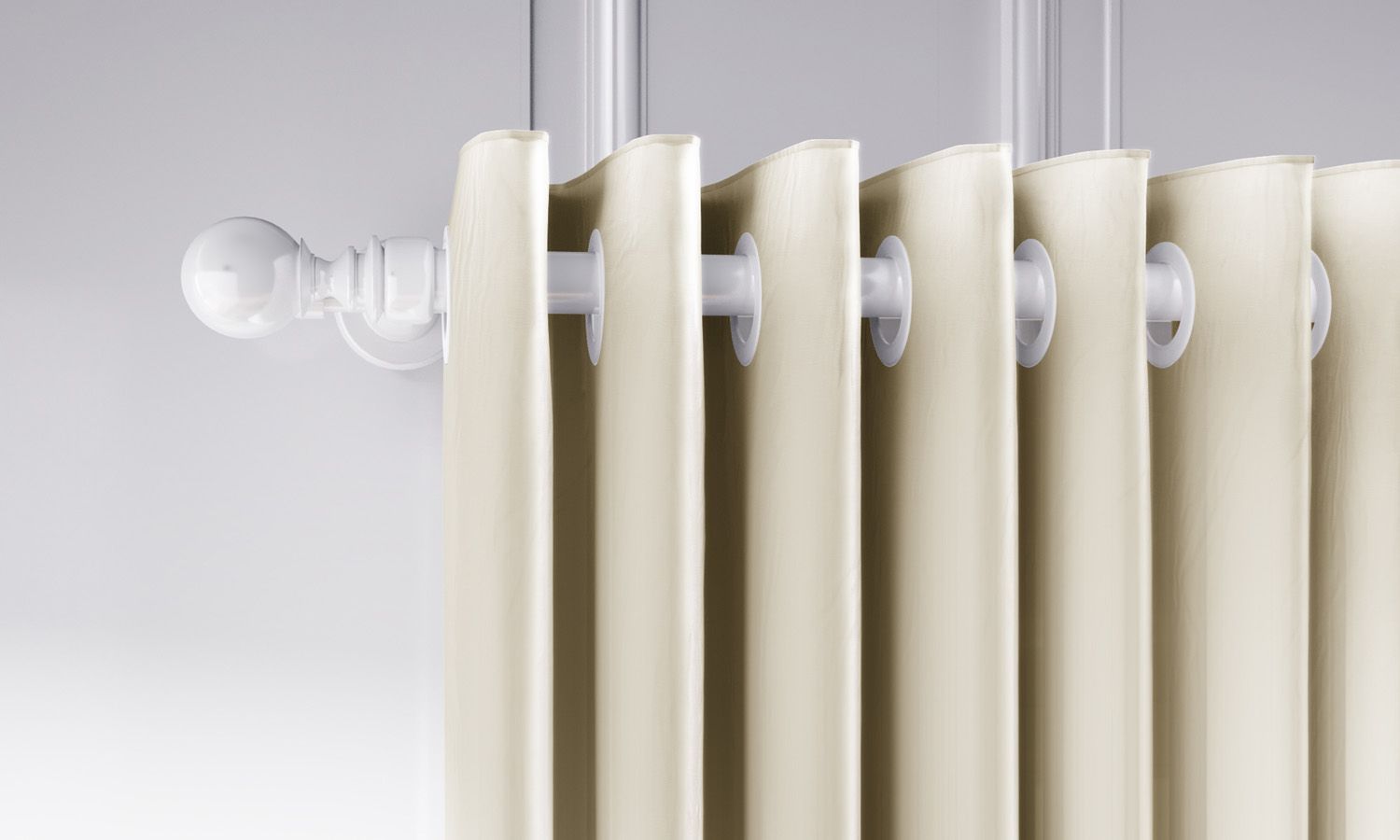 Cortina Amarela com Ilhós