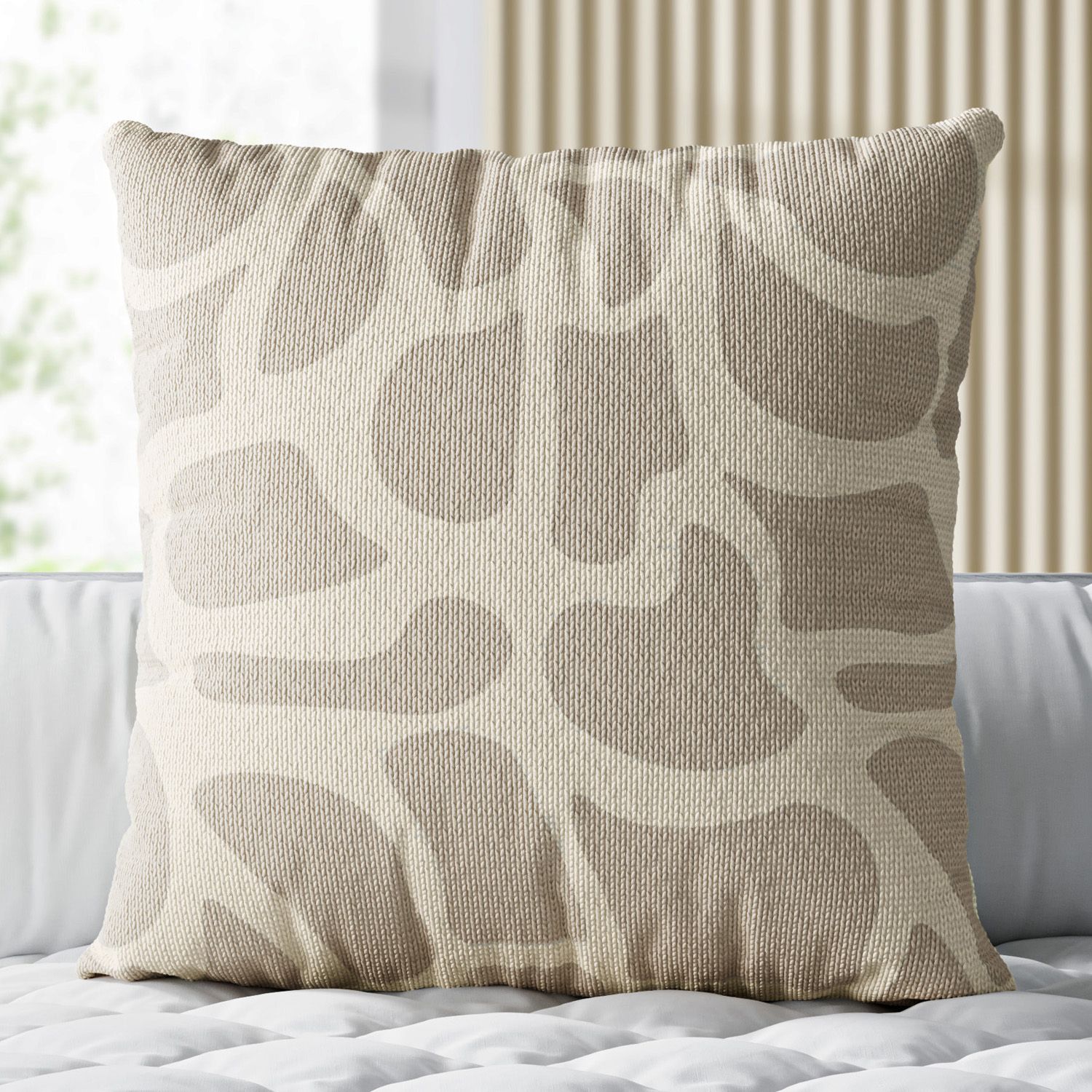 Almofada Quadrada Tricot Animal Print 38cm