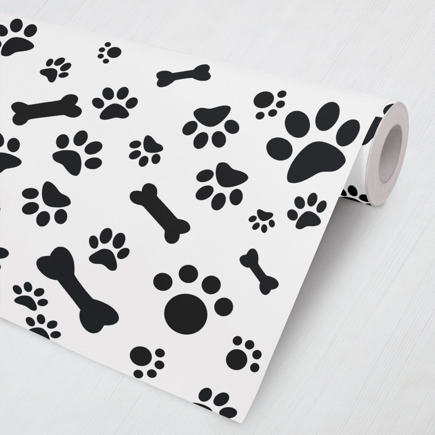 Papel de Parede Patinhas e Ossinho Preto 3M