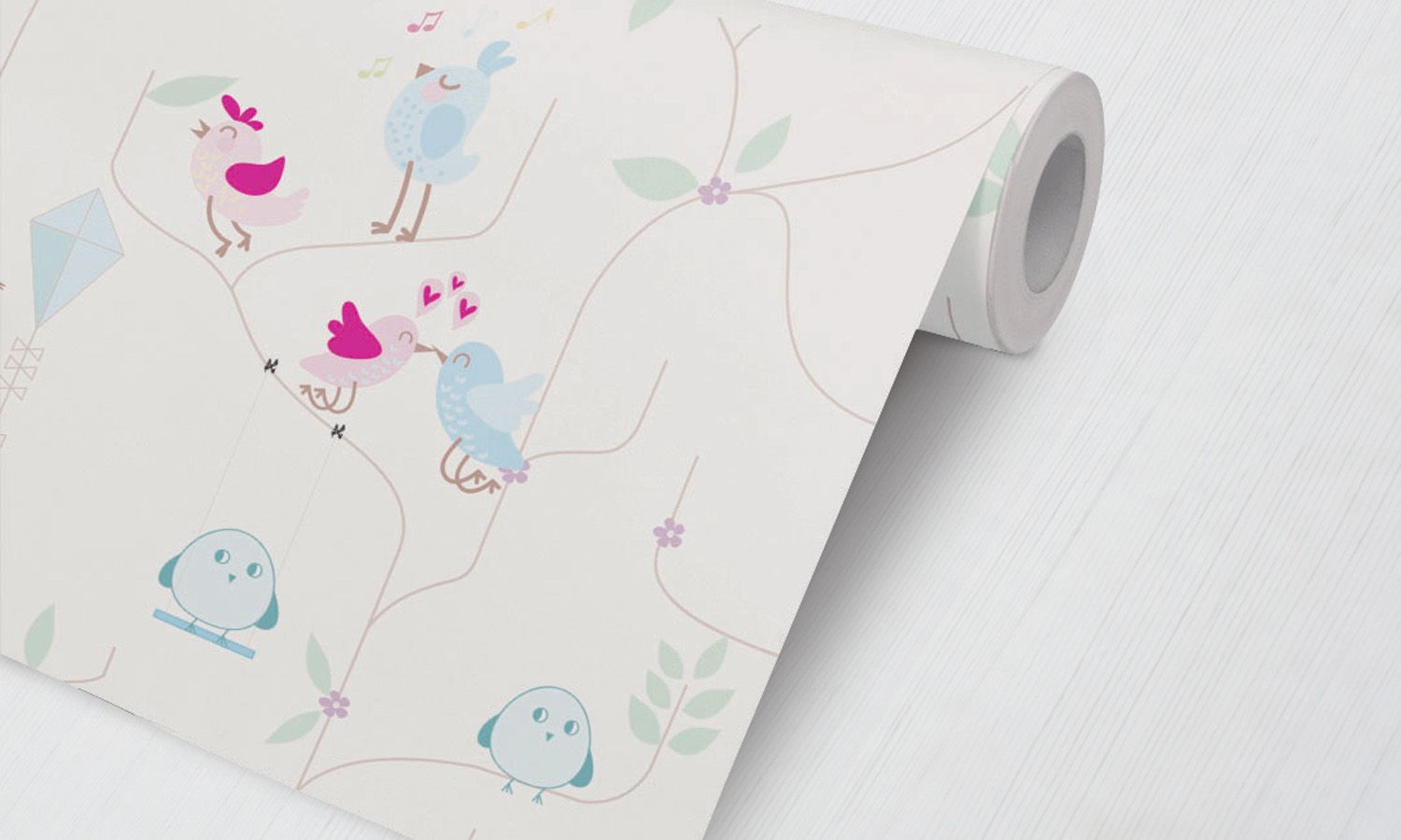 Papel de Parede Home Sweet Home Passarinhos Coloridos 3M