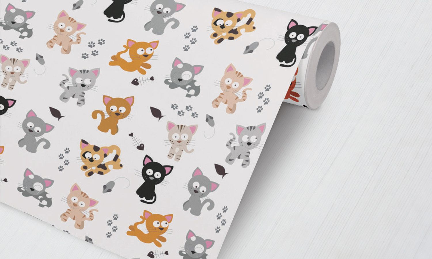 Papel de Parede Gatinhos Colorido 3M