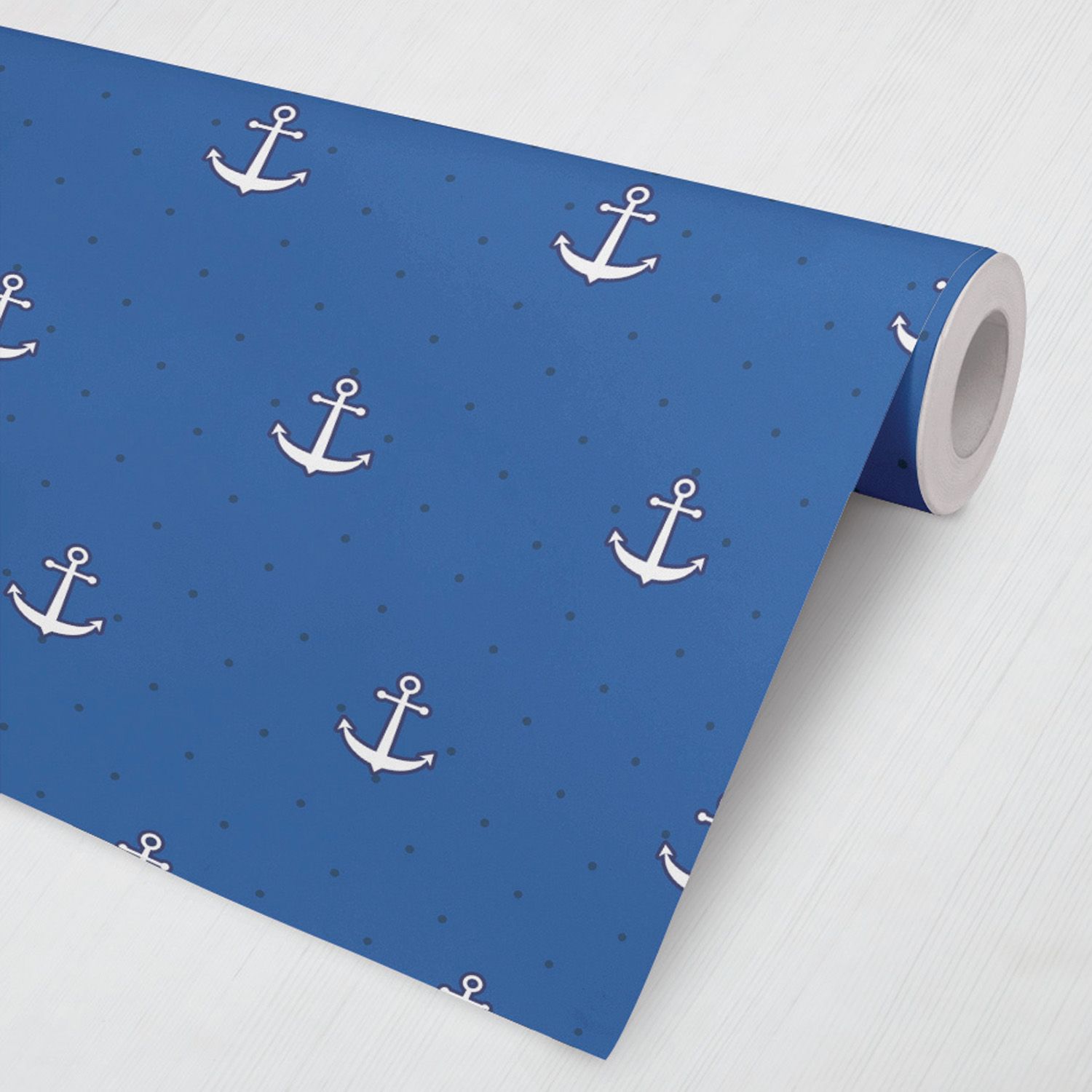 Papel de Parede Âncora Poá Azul 3M