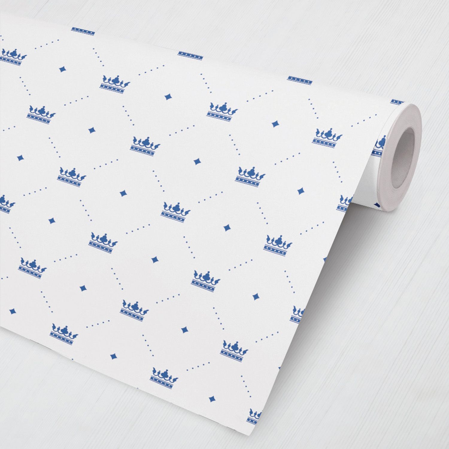 Papel de Parede Coroas e Losangos Bege 3M