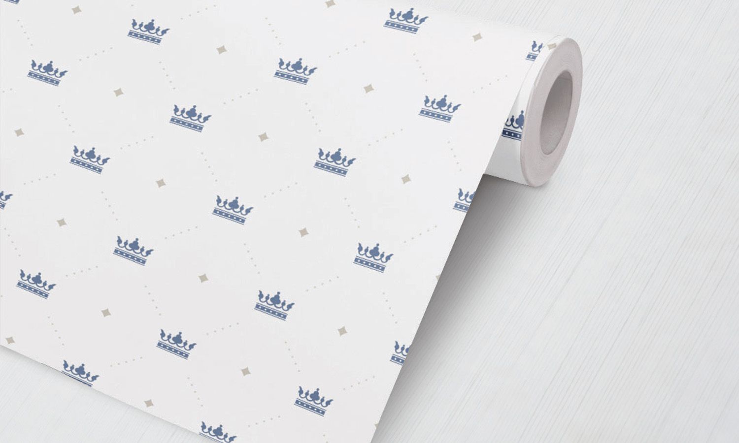 Papel de Parede Coroas e Losangos Bege 3M