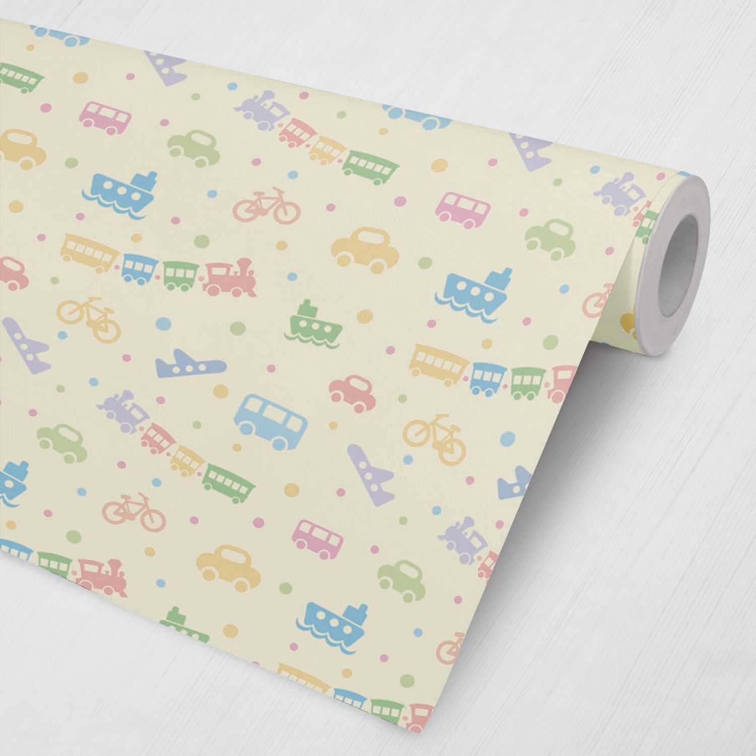 Papel de Parede Meios de Transporte Colorido 3M