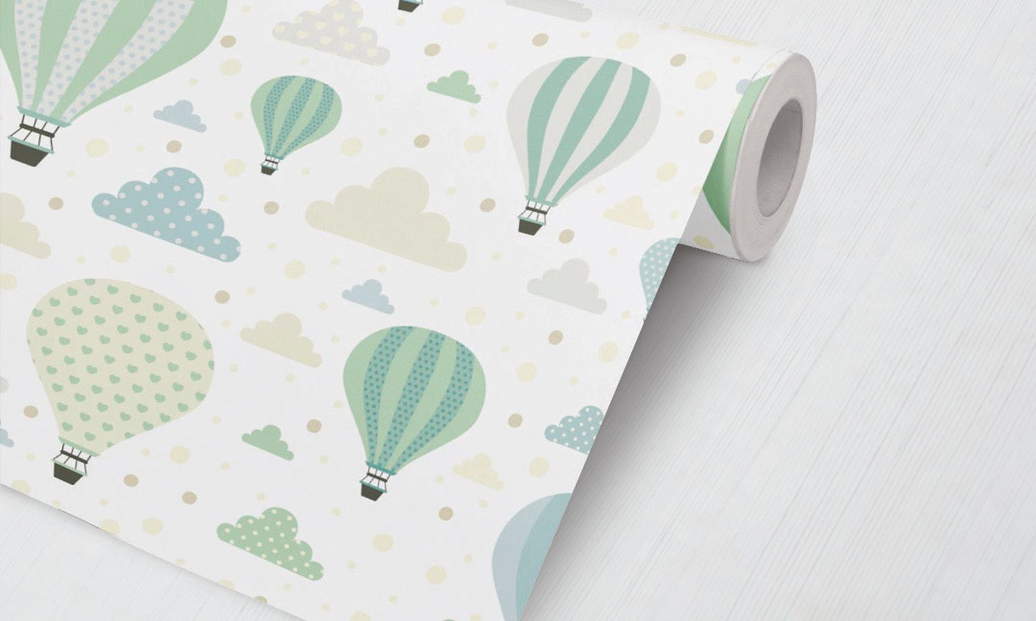 Papel de Parede Balões e Nuvens Colorido 3M