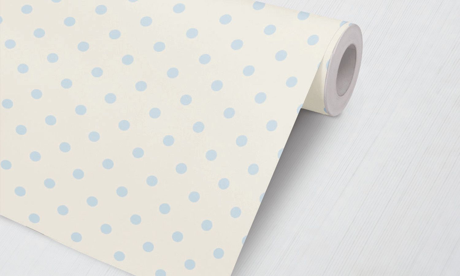 Papel de Parede Bolinha Azul Fundo Creme 3M