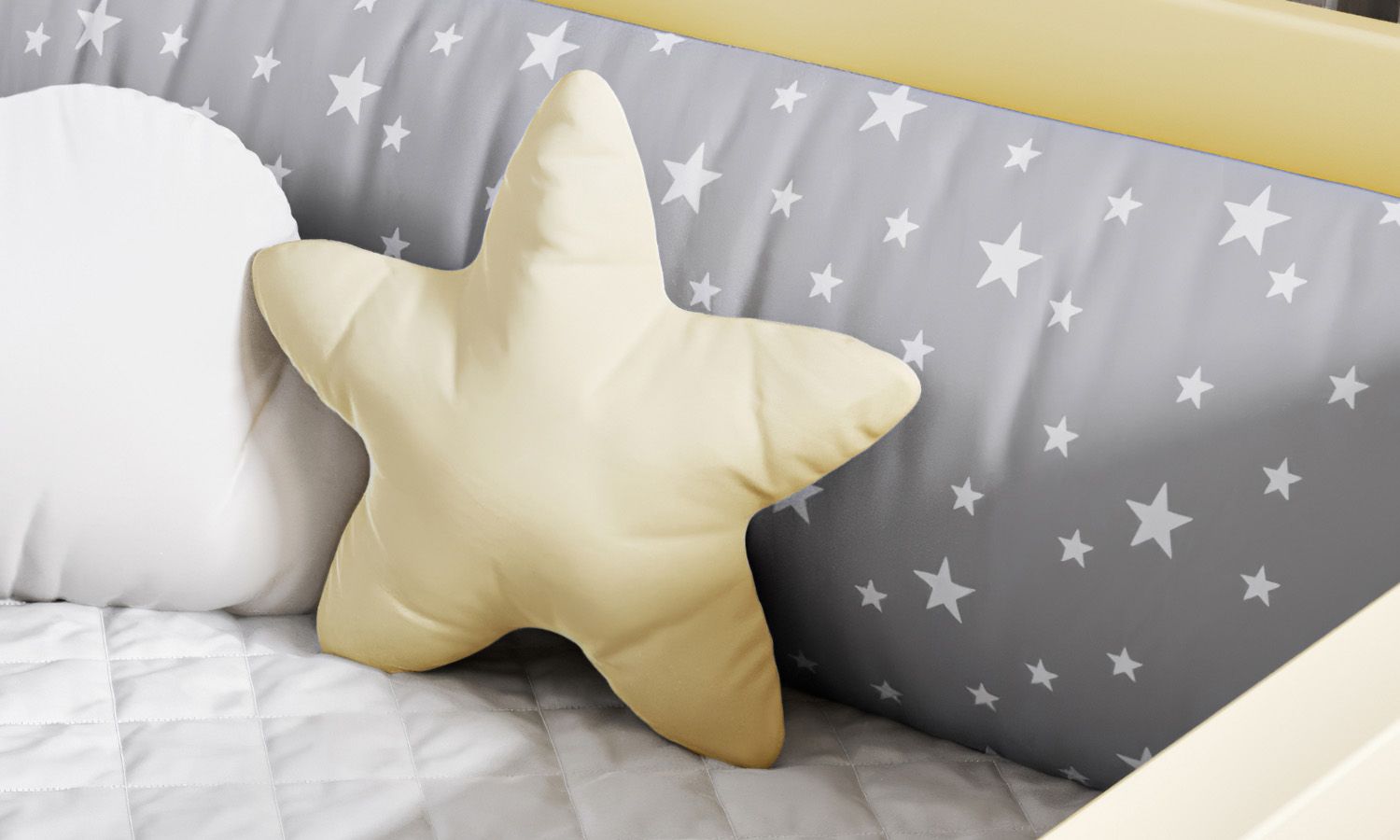 Almofada Estrelinha Cinza 30cm