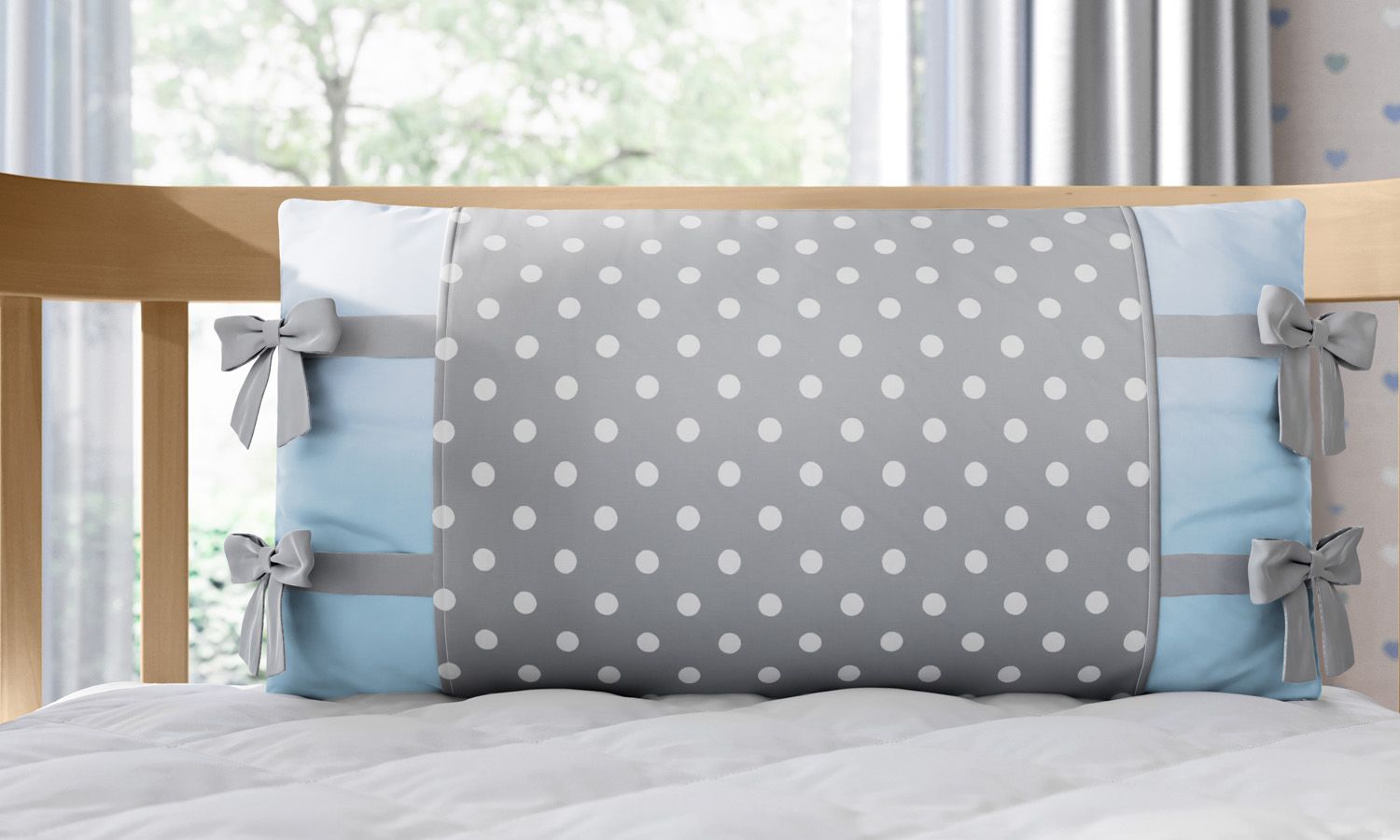 Kit Mini Berço Trança Poá Rosa