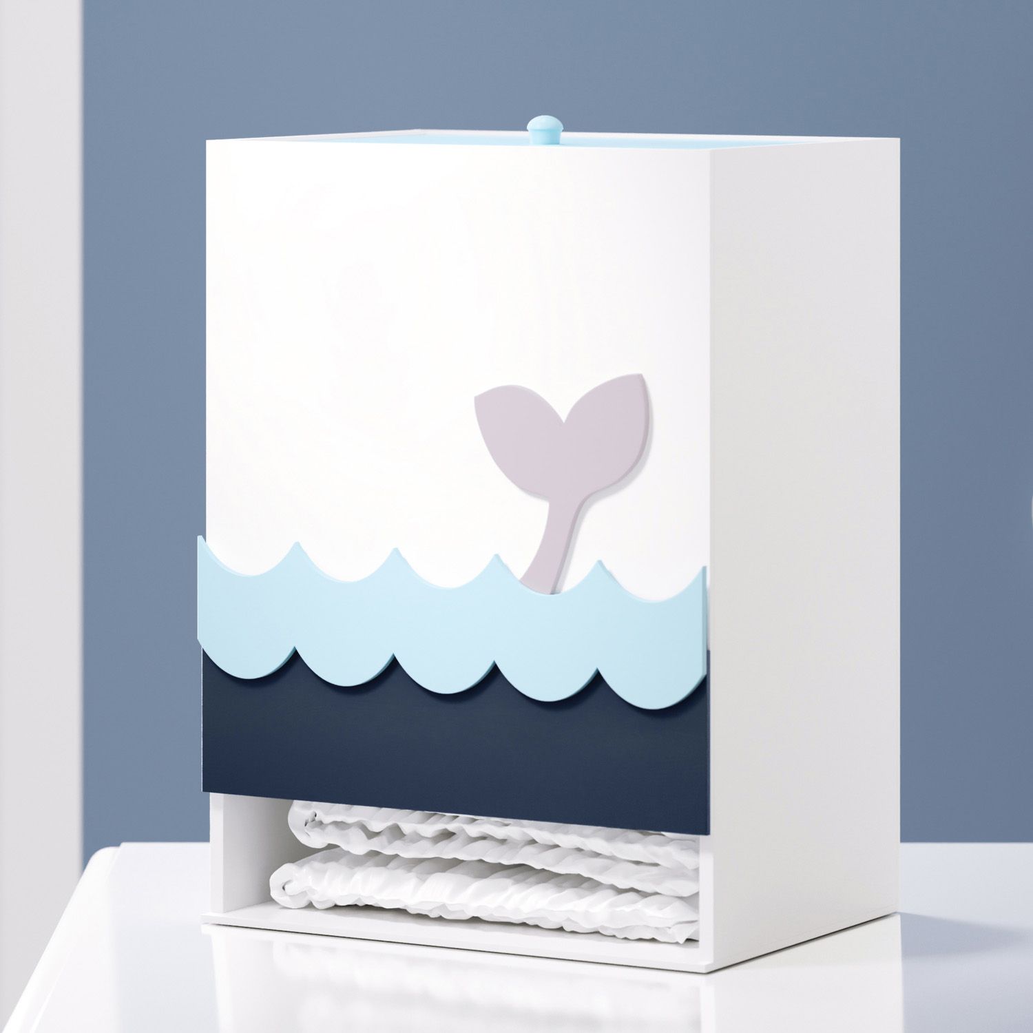 Porta Fraldas MDF Fundo do Mar