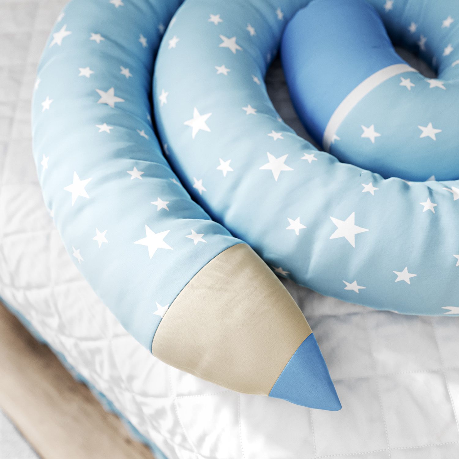 Rolinho Protetor Lápis Estrelinha Azul