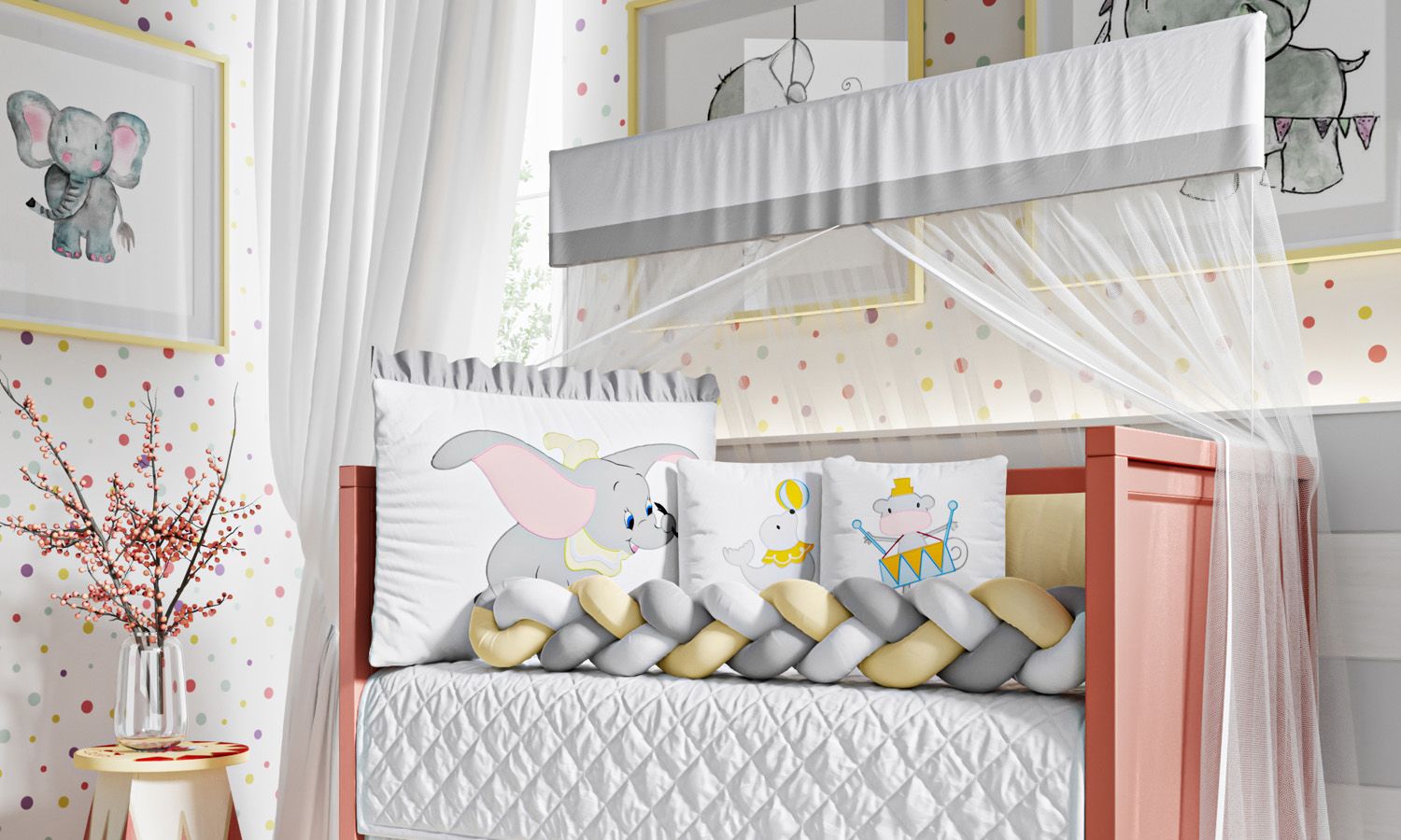 Kit Berço Trança Dumbo