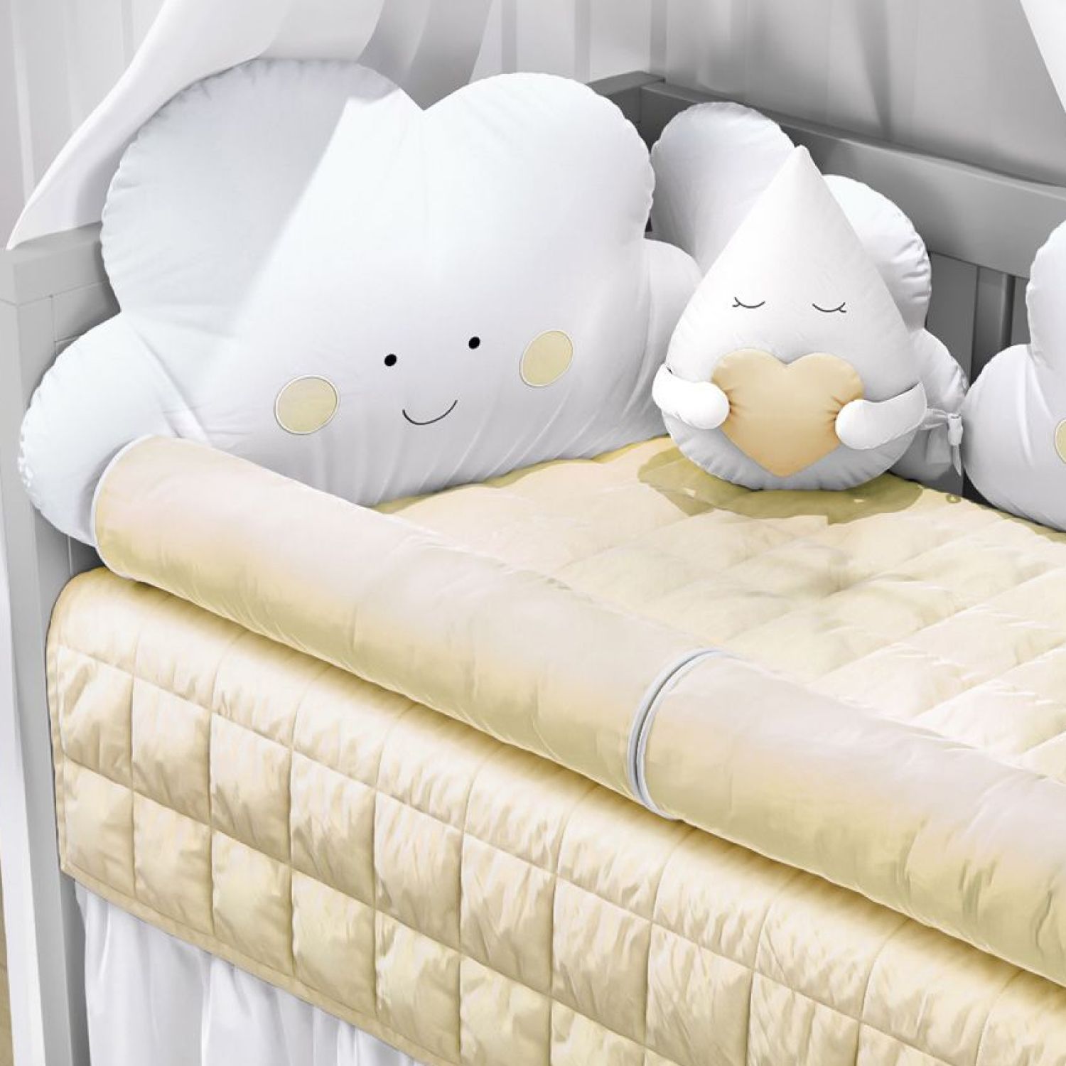 Kit Berço Amiguinhos Nuvem Azul