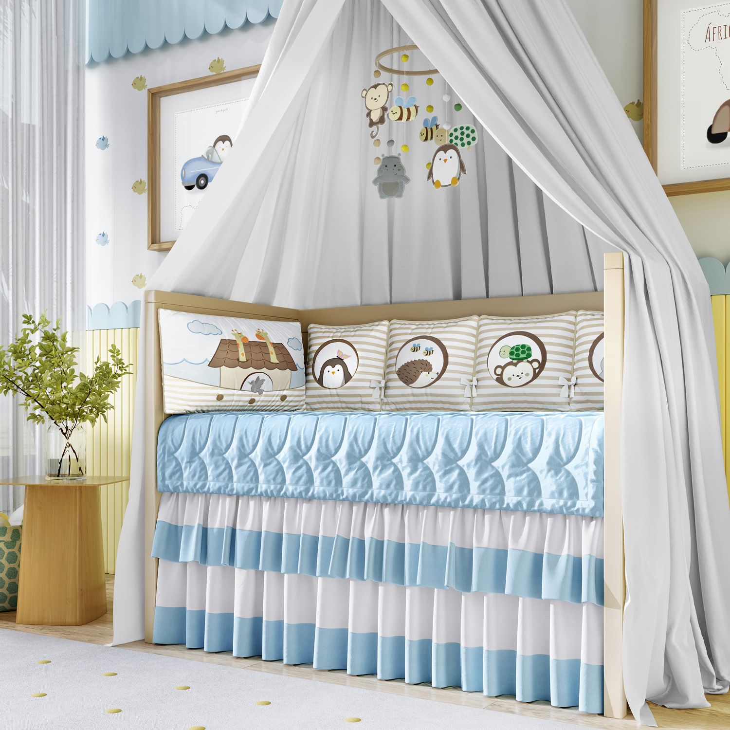 Kit Berço Arca dos Bichinhos