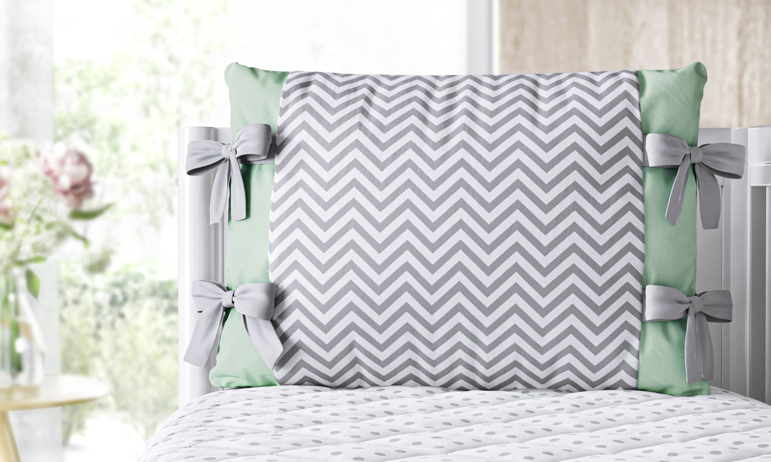 Kit Berço Trança Chevron Amarelo