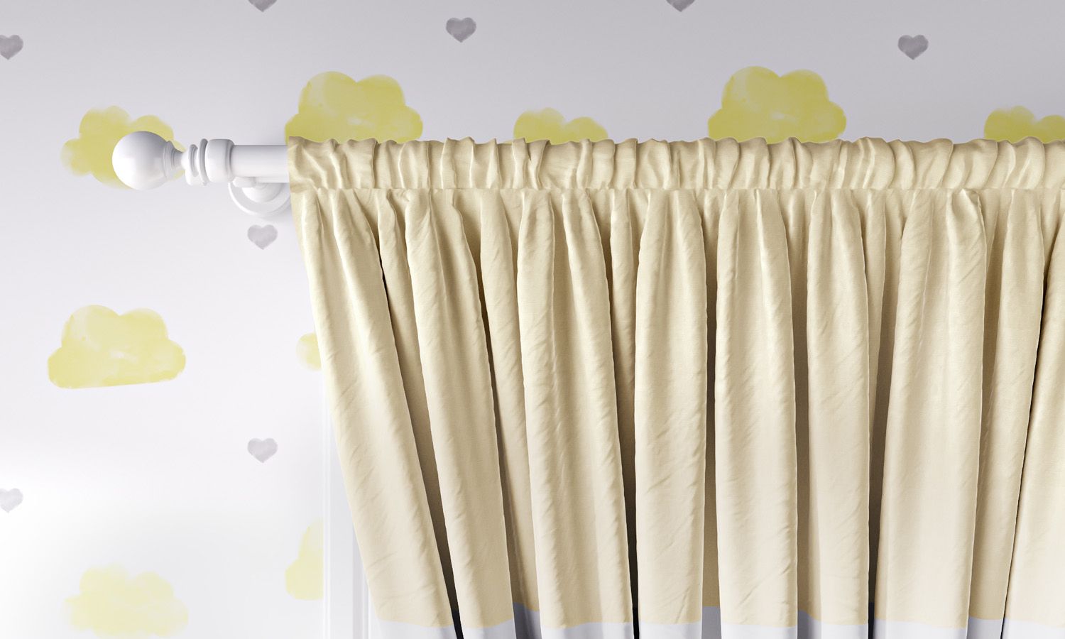 Cortina Amarelo e Branco